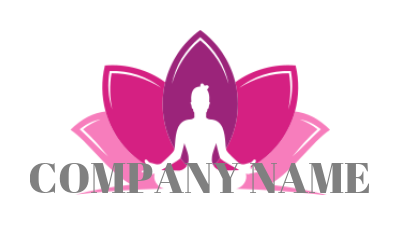 person performing yoga inside lotus flower