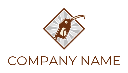 design an energy logo petrol nozzle in square