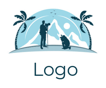 photography logo photographer front of landscape