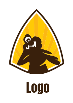 photography logo photographer inside triangle