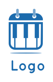 make an entertainment logo piano in calendar