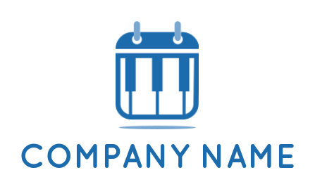 make an entertainment logo piano in calendar