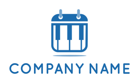 make an entertainment logo piano in calendar