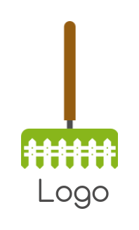 make a home improvement logo picket fence rake 