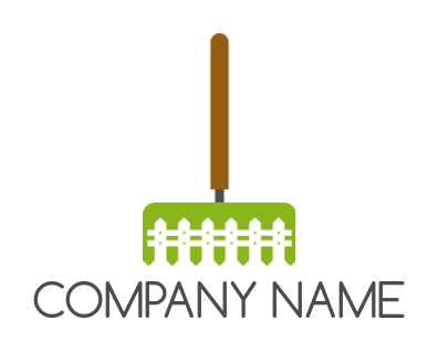 make a home improvement logo picket fence rake 