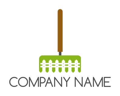 make a home improvement logo picket fence rake 