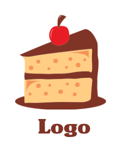 piece of cake with cherry template