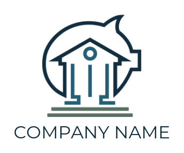 make an investment logo piggy and bank