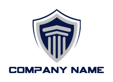 law firm logo maker pillar in shield - logodesign.net
