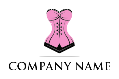 design an apparel logo pink corset with black border - logodesign.net