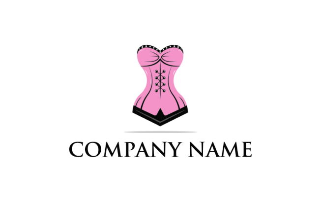design an apparel logo pink corset with black border - logodesign.net