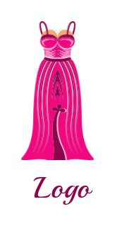 pink evening dress | Logo Template by LogoDesign.net