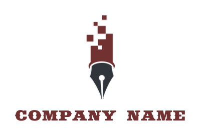 create an education logo pixel pen - logodesign.net