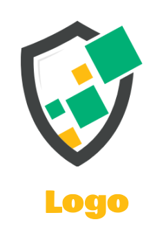 generate an IT logo pixels inside the shield