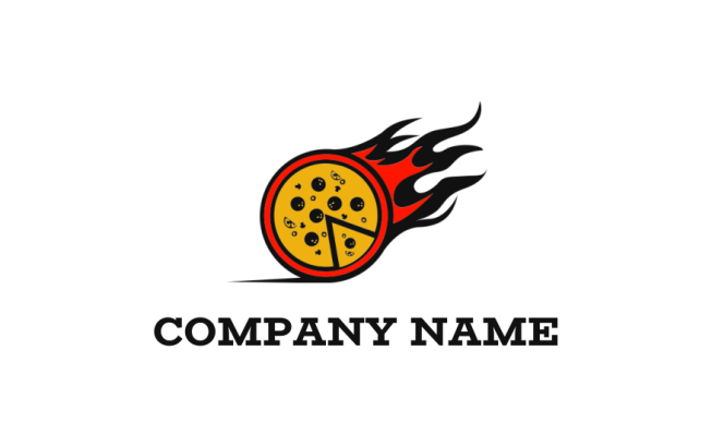 Pizza On Fire Logo Template By Logodesign Net
