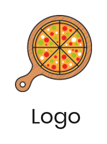 Design a food logo of pizza on pan - logodesign.net 