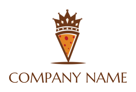 make a restaurant logo Italian restaurant pizza slice with crown - logodesign.net