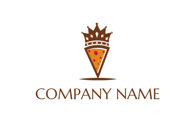 italian restaurant pizza slice with crown