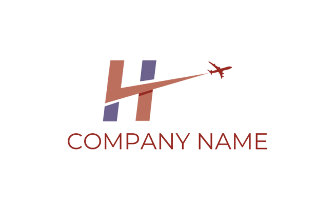 Create a logo of Plane going with the letter H
