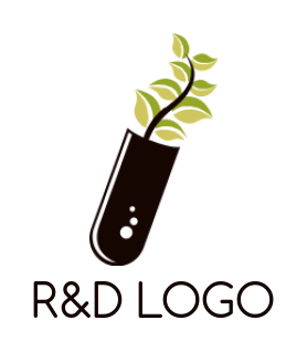 medical logo image plant in test tube - logodesign.net