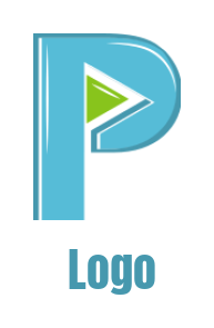 Generate a Letter P logo with play button