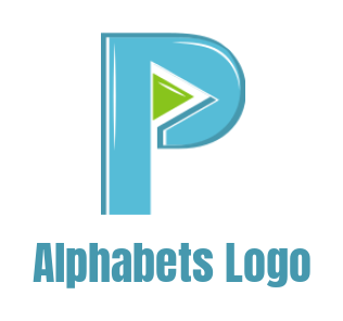 Generate a Letter P logo with play button