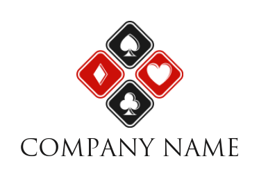 games logo symbol playing card suit in squares - logodesign.net