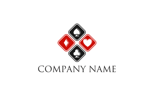 games logo symbol playing card suit in squares - logodesign.net
