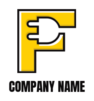 create a Letter F logo plug inside letter f - logodesign.net