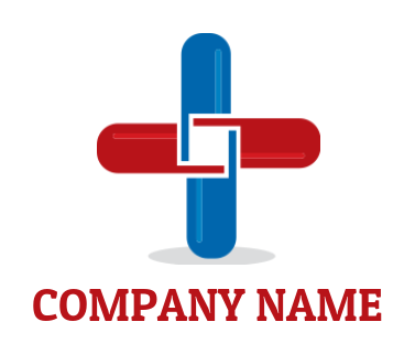 pharmacy logo icon plus sign made of capsules - logodesign.net