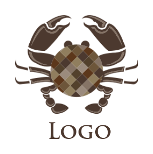 make an animal logo maker poly crab with pincers