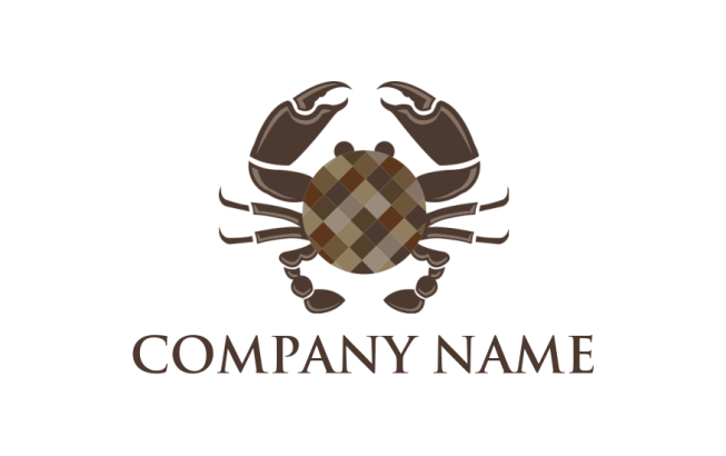 animal logo maker poly crab with pincers - logodesign.net