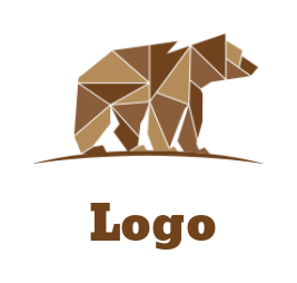 generate an animal logo with polygonal bear