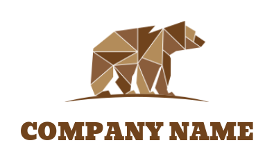 design an animal logo polygonal bear - logodesign.net