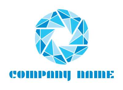photography logo icon polygonal camera shutter