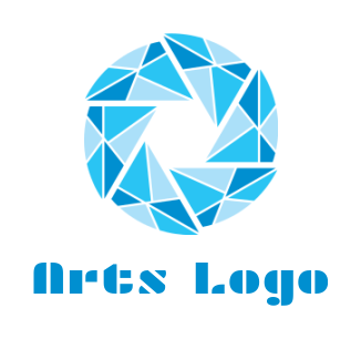 photography logo icon polygonal camera shutter