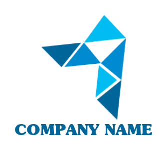 create a marketing logo of a polygonal design