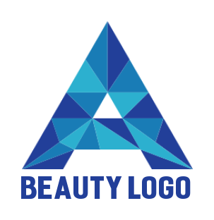 alphabet logo polygons forming Letter A