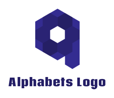 alphabet logo polygons forming Letter A