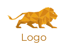 make an animal logo polygonal lion - logodesign.net