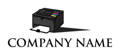 printing logo illustration printer with paper