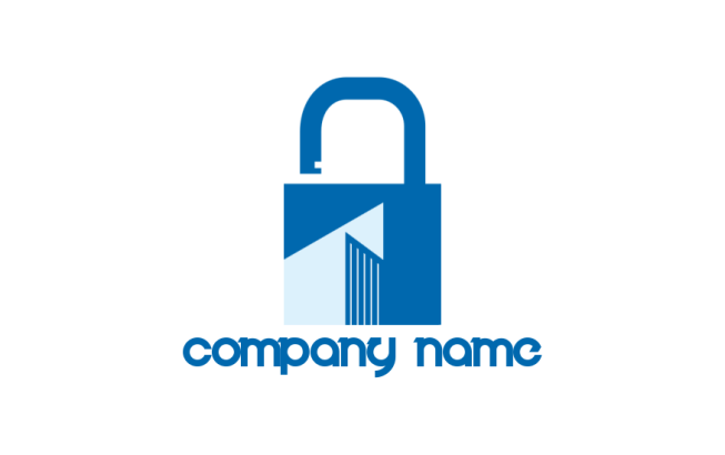 create a security logo with a prism and padlock