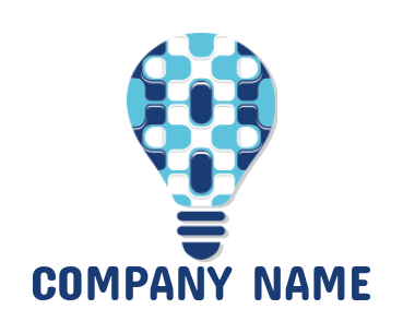 advertising logo online puzzle forming bulb - logodesign.net