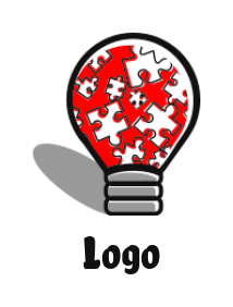 puzzle pieces in bulb 