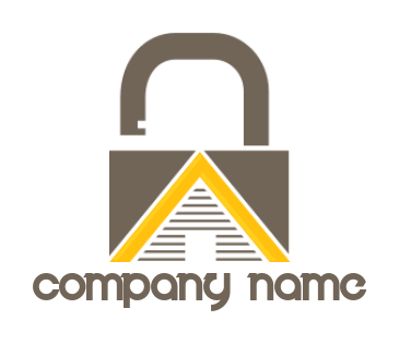 security logo image pyramid in lock - logodesign.net