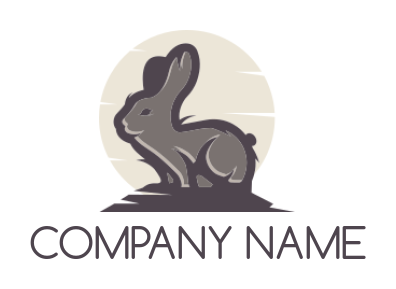 create a pet logo rabbit on a rock - logodesign.net