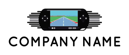 make a games logo racing game inside game pad