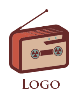 entertainment logo radio merge cassette player