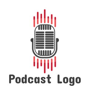 make an entertainment logo radio mic with music bars
