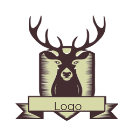 generate a pet logo reindeer inside the emblem